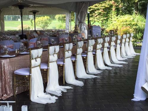 Cinderella Slip-ons chairs and sashes