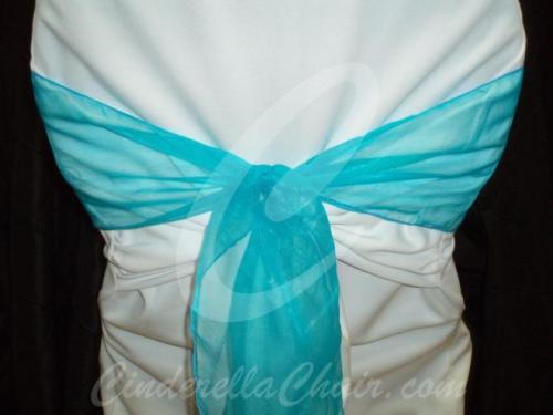 Aqua Blue Organza