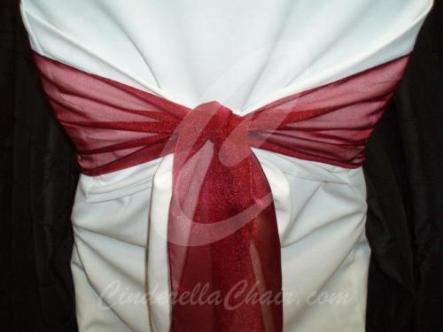 Burgundy Organza