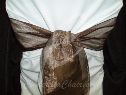 Chocolate Brown Organza