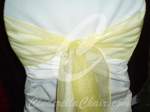 Yellow Sparkle Organza